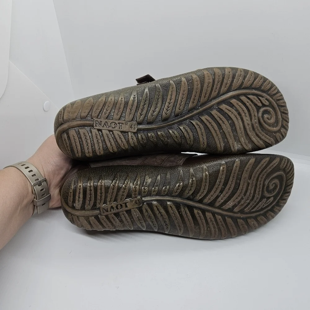 Naot brown leather Tane slip on shoes EU 41 US 10